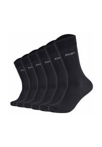 JOOP! - Unisex Socken, 6er Pack - Premium Essential Mercerised Socks, Logo, einfarbig - Dunkelblau