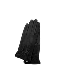 Otto Kessler - Luna Fingerhandschuhe, Raffung, für Damen - BLACK 001