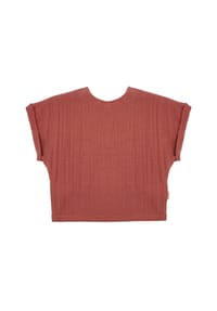 maximo® - GOTS MINI GIRL-Top,  Musselinstoff - cork washed
