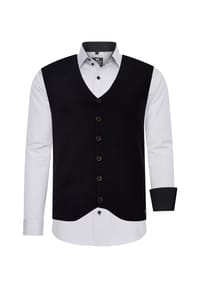 RUSTY NEAL® - Hemd mit Weste - Anthrazit