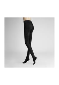 Hudson - Winter Plait Strickstrumpfhose, Zopf-Muster, für Damen - 0005 BLACK