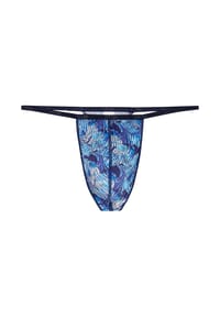 HOM - String Barrett, elastisch, für Herren - Blue print