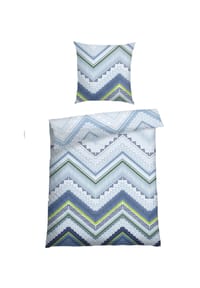 SCHIESSER Bettwäscheset Aria Blue Lime - Renforcé - 2-teilig - ARIA BLUE LIME - Blau-Grün