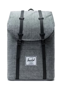 Herschel RETREAT - Rucksack "Retreat", Textil, uni, gefüttertes Laptopfach - RAVEN CROSSHATCH/B