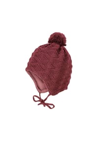 maximo® - MINI-Mütze Struktur ausgenäht Pompon - caramel cafe