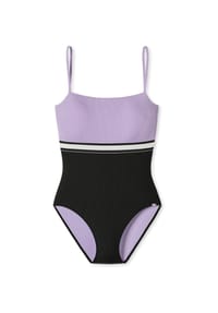 SCHIESSER - Badeanzug Aqua Californian Dream - lilac