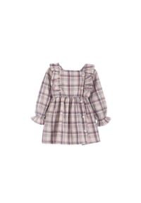 Solang - Kleid mit Karo-Muster - Dunkelgrau Fuchsia