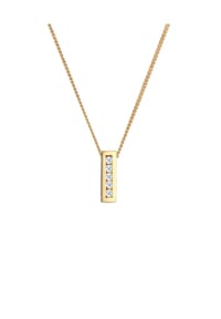 elli. DIAMONDS - Halskette Klassisch Elegant Diamant (0.075 Ct.) 585 Gelbgold - Gold
