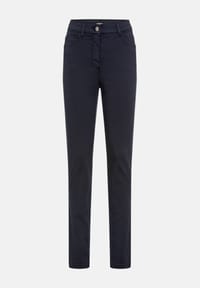 olsen - Hose aus Stretch-Satin - Black
