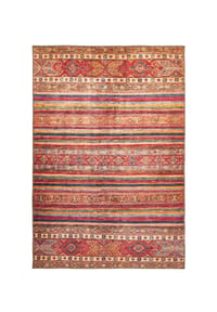 me gusta - Wohnzimmer Teppich – Kurzflorteppich Faye 725 bunt - rot - multi - rot