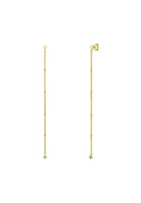 GLANZSTÜCKE MÜNCHEN - Damen Ohrringe aus 925/- Sterling Silber in Gelbgold mit Opal (synth.) - gelbgold