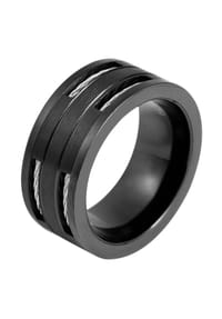 Adelia's - Herren Ring aus Edelstahl - schwarz