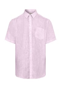 GALERIA - Leinenfreizeithemd, Kurzarm, Button-Down-Kragen, für Herren - 5 LT BLUE/WHT
