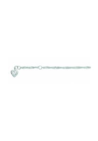 Adelia's - Adelia's Damen Singapur Fußkettchen 925 Silber mit Zirkonia – Silberfußkette Singapur - silber