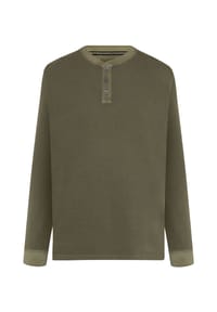 GLOBETROTTER - Langarmshirt H1, Baumwolle, für Herren - OLIVE