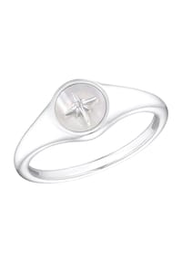 s.Oliver - Damen Ring "Polarstern", 925er Silber mit Perlmutt - SILBER