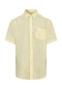 GALERIA - Leinenfreizeithemd, Kurzarm, Button-Down-Kragen, für Herren - 5 LT BLUE/WHT