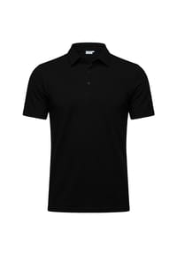 Vercate - Poloshirt, Japanese Knitted, schwarz - Marineblau