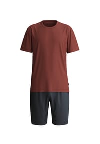 CALIDA - Herren Kurz-Pyjama Relax Essentials - brick red