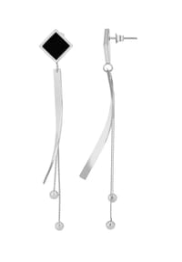 Adelia's - Adelia's Damen Ohrstecker aus Edelstahl - schwarz