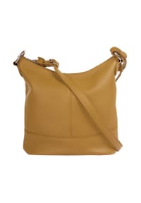 Cluty - Umhängetasche Echt Leder, Made In Italy - beige