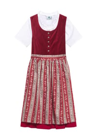 Isar Trachten - Dirndl, gemusterte Schürze, für Kinder - RED