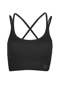 BeShaped - Sport-BH Opschieten mit herausnehmbaren Einlagen - Black