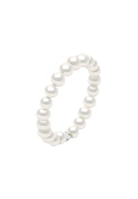 Pearls & Colors - Perlenring aus weißen Süßwasser-Zuchtperlen - Weiß