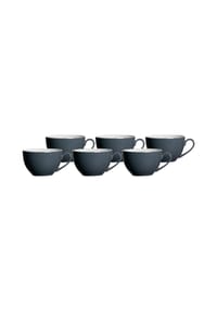 Ritzenhoff & Breker Kaffeetassen Doppio 200 ml 6er Set - DOPPIO - anthrazit