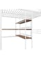 KOMHTOM Hochbett 90x200cm mit Schreibtisch in 90x200cmMetall Bild 10