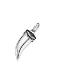 GIORGIO MARTELLO MILANO - Anhänger Zahn mit schwarzen Spinellen, Silber 925 - silber