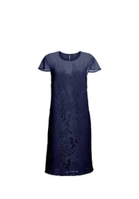 GOLDNER - Kurzgröße:  Kleid aus sommerlicher Spitze - marine