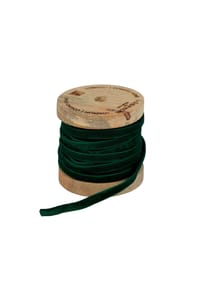 LOBERON Samtband Olessa dunkelgrün - Geschenkedekoration - dunkelgrün