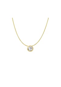 MONCARA - Damen Anhänger mit Kette, 585er Gold, 1 Diamant ca. 0,40 Karat - Gelbgold