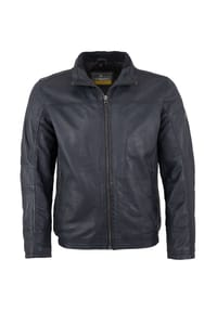 redpoint - Herren Lederjacke Lammnappa blau - blau