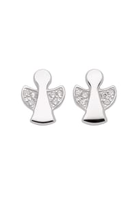 Adelia's - Damen Silber Schmuck 925 Silber Ohrringe  Ohrstecker mit Zirkonia - silber