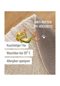 WECONhome Badteppich Fiete - Hoch-Tief-Effekt - Badteppich - anthrazit grau