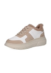 Caprice - Leder Sneaker - Weiß/Beige