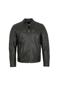 NO NAME - Herren Lederjacke Bikerjacke Lammnappa schwarz - schwarz