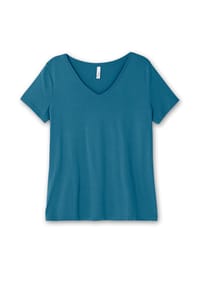 sheego - T-Shirt - kobaltblau