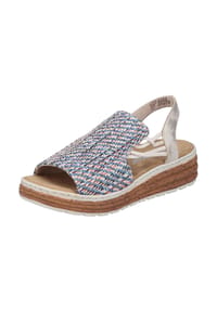 rieker - Textil Sandalen - Blau/Beige