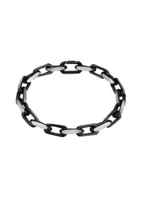 TRUE REBELS - Herren Armband aus Edelstahl in schwarz - schwarz