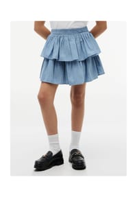TOMMY HILFIGER - Stufenrock Rara, Gummibund, für Kinder - 1CD  DENIM