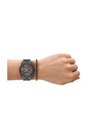 ARMANI EXCHANGE N/A - Armani Exchange Herren-Chronograph, Gunmetal, Edelstahl, Uhr und Armband, Geschenkset, AX7170SET - Anthrazit