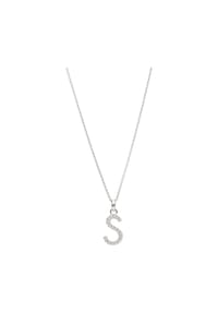 SMART JEWEL® - Kette Buchstabe S mit Zirkonia Steine, Silber 925 - silber