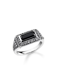 Thomas Sabo Rebel at heart - Ring College Ring - silberfarben, schwarz