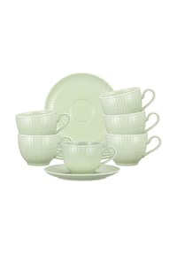 Seltmann Weiden Kaffeetassen mit Untertassen Amina 250 ml 6er Set - AMINA - grau