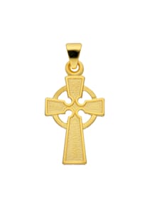 Adelia's - Damen Gold Schmuck 585 Gold Kreuz Anhänger - gold