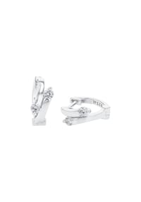 amor - Creolen für Damen, 925 Sterling Silber, Zirkonia synth. - Silber