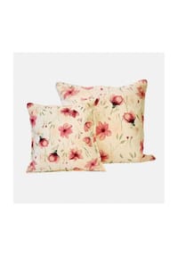 LOBERON - Kissenhülle 2er Set Doravela rot/creme - rot/creme